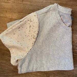 Sequin Sleeve Tee